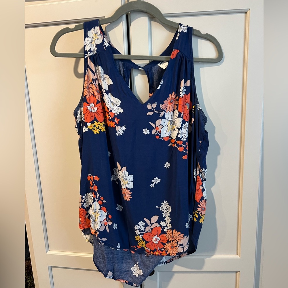 Old Navy Floral Tank Top - Blue and Orange‎